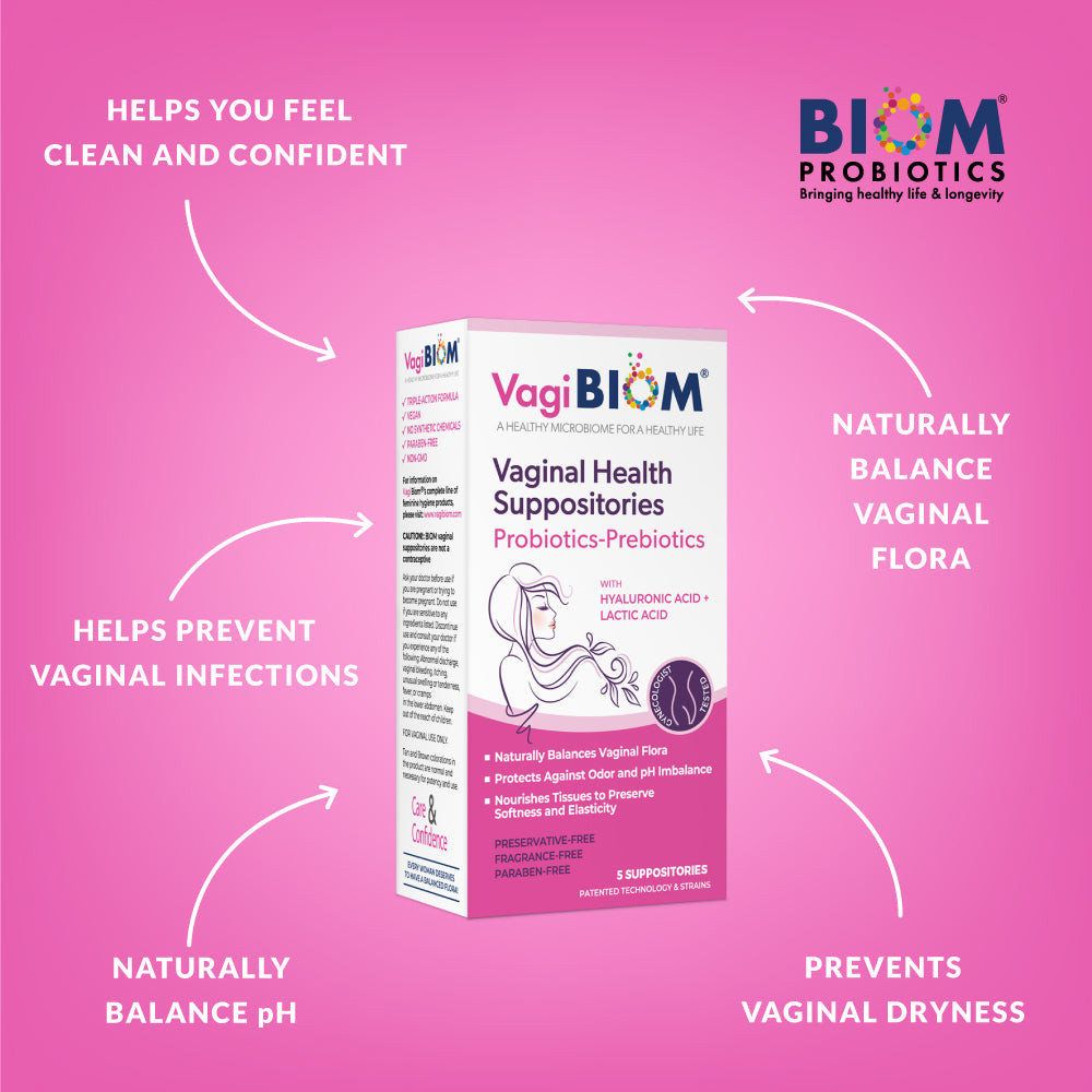 Biom Vaginal Probiotic Suppositories