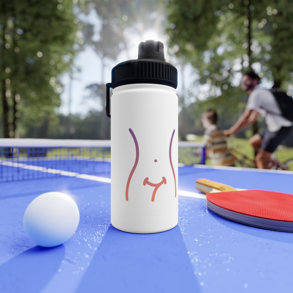 Happy Vagina Rally Stainless Steel Water Bottle, Sports Lid