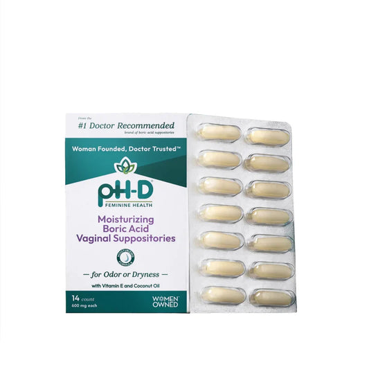 Moisturizing Boric Acid Suppositories by phD  14ccount