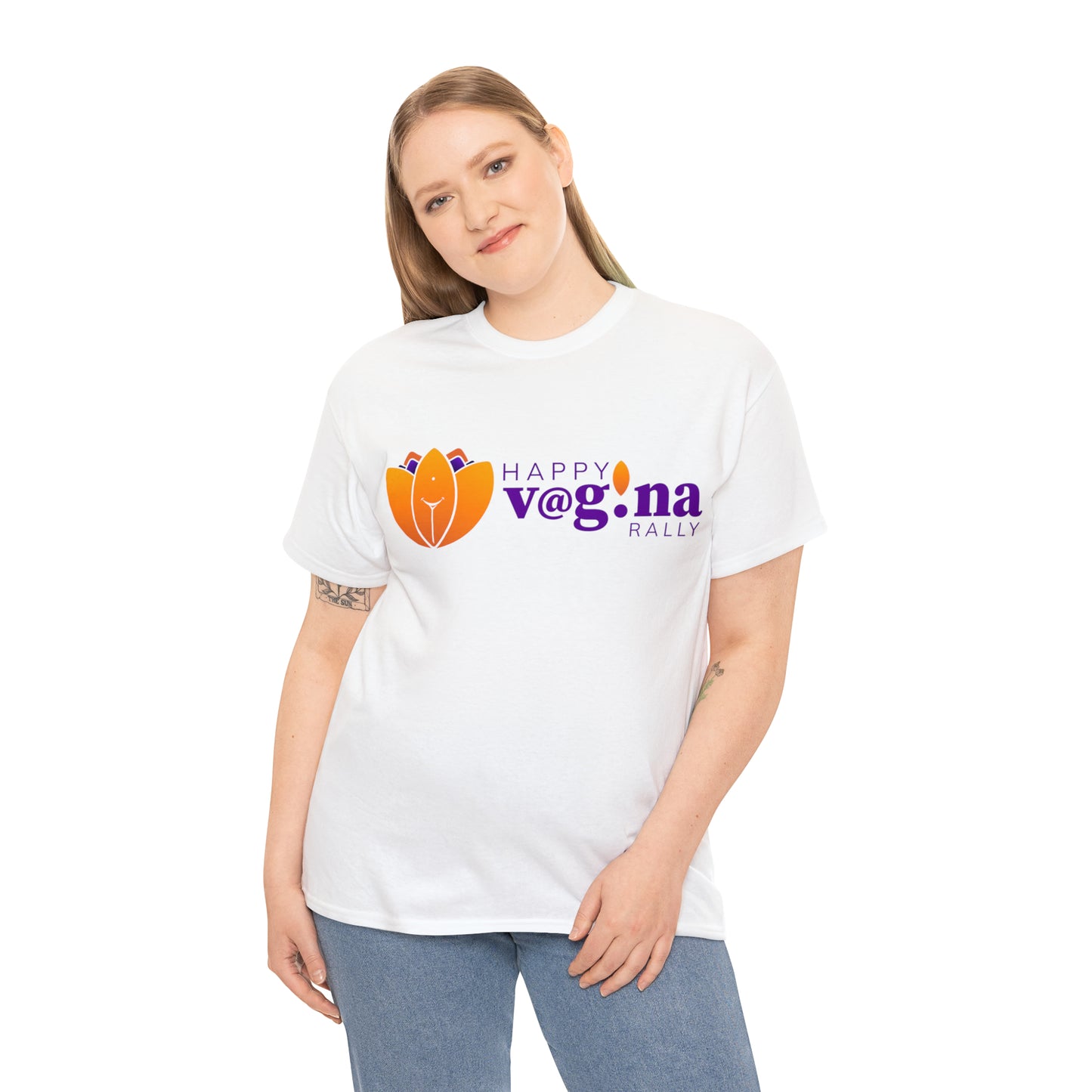 Happy V@G!NA Rally Camiseta de algodón pesado unisex 