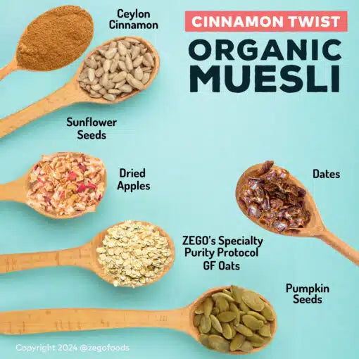 Organic Gluten-Free Muesli: Nut Free Cinnamon Twist (13oz)