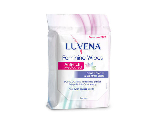 LUVENA Anti-Itch Wipes (25 count pouch)